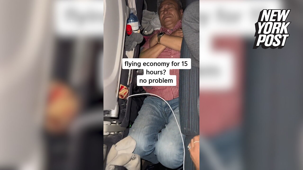 Man sleeps on plane floor during 15-hour flight: 'More room for everybody'