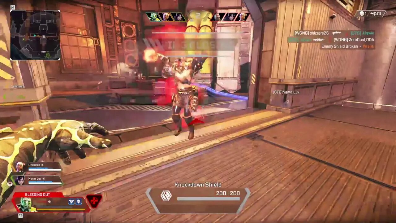 coughing and shooting.