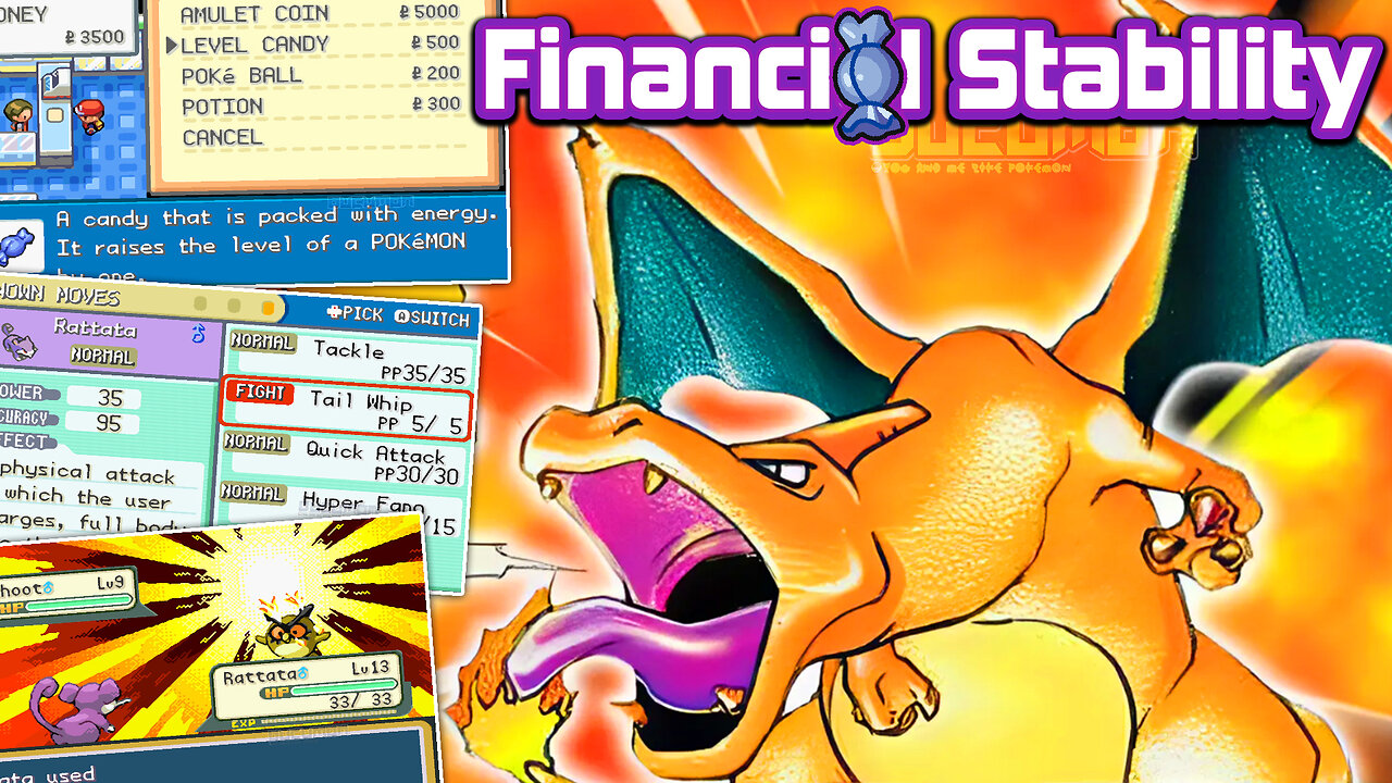 Pokemon Financial Stability - GBA Capitalist Pokemon Game No Gain EXP, Just Buy Rare Candies