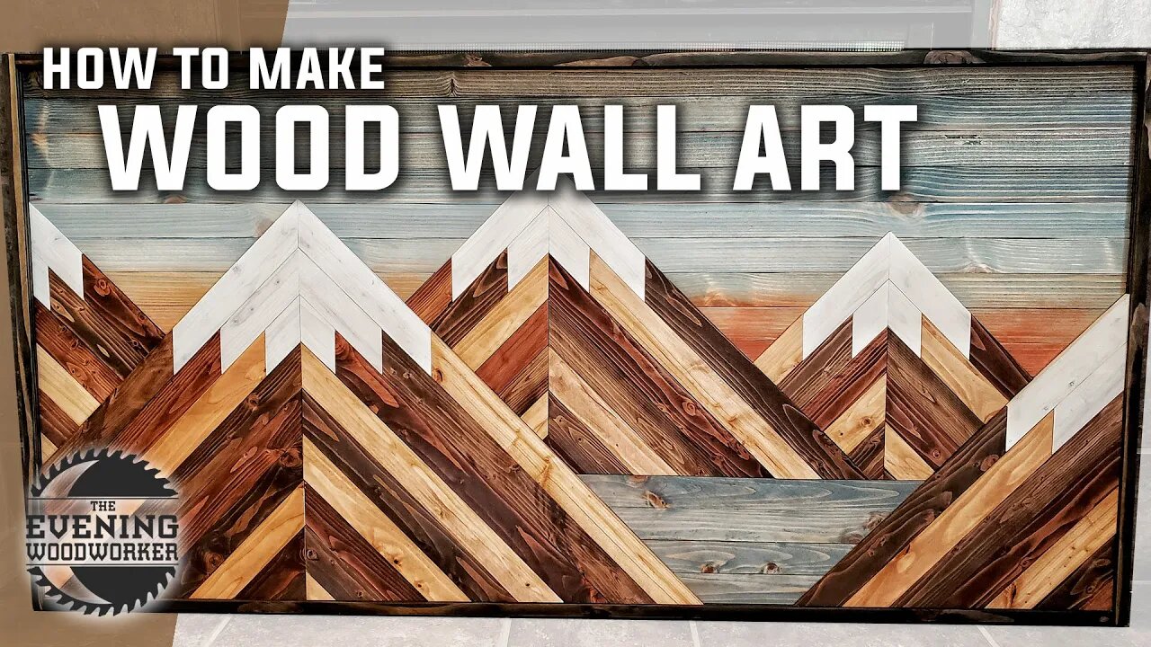 Easy Mountain Wood Wall Art | Evening Woodworker