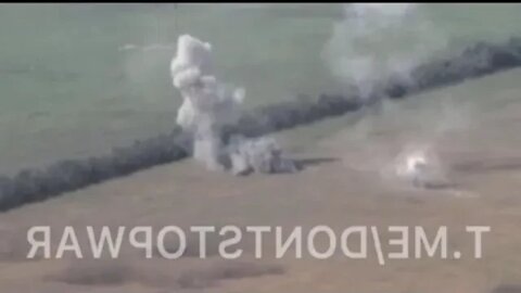 Russia defeat of a group of Ukrainian tanks and infantry