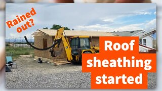 How to Build a House Addition - Starting Roof Sheathing Part 21