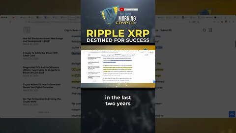 Ripple XRP Destined For Success #shorts #ripple #xrp #crypto