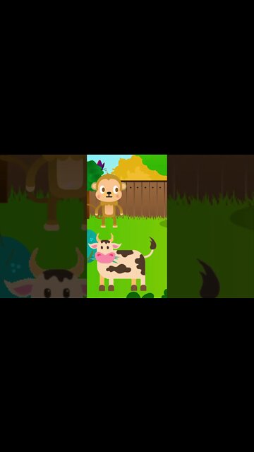 Shorts Shortsbetter English Jokes Funny Question Answers Cartoon Cow Monkey 2D Animation Green Farm
