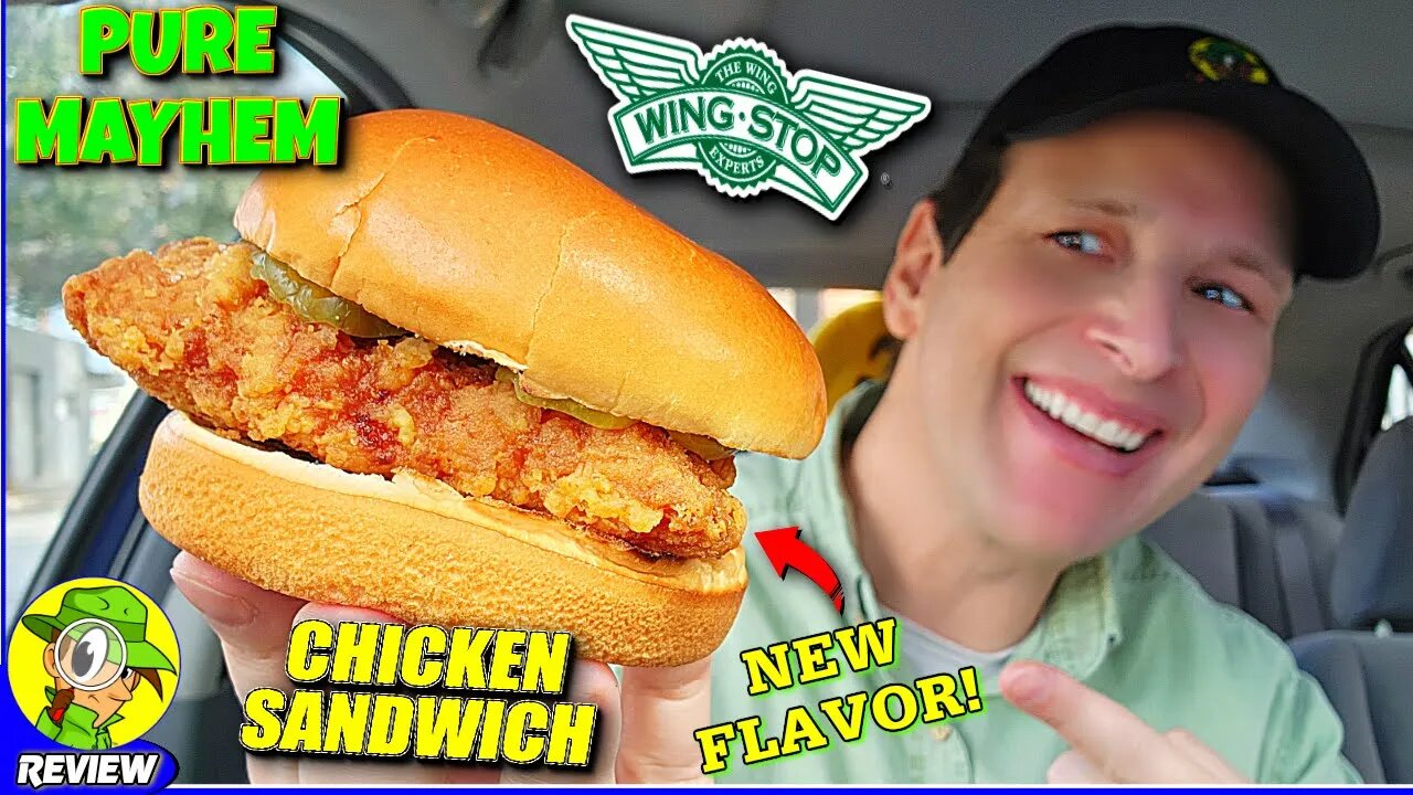 Wingstop® PURE MAYHEM CHICKEN SANDWICH Review 🛩️🍟🐔🥪 ⎮ New Flavor! 😍 Peep THIS Out! 🕵️‍♂️