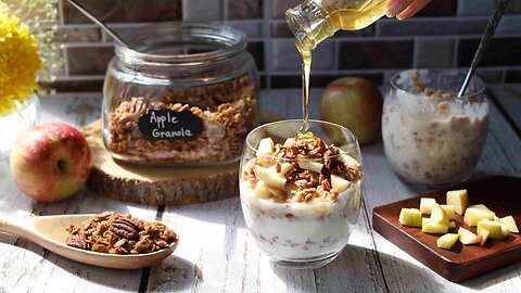 How to Make Homemade Apple Granola? Vegan. No Sugar