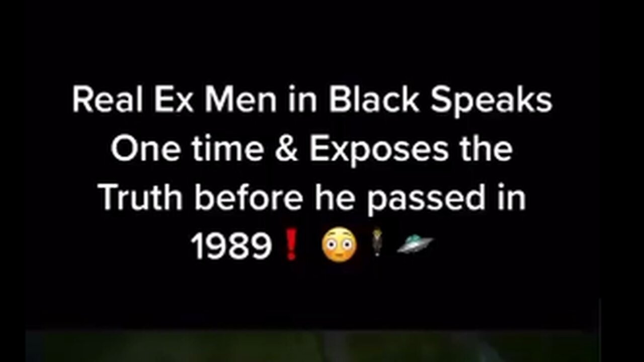 Former MAN IN BLACK - X-Men- speaks to inform before his death (Filmed 1989)