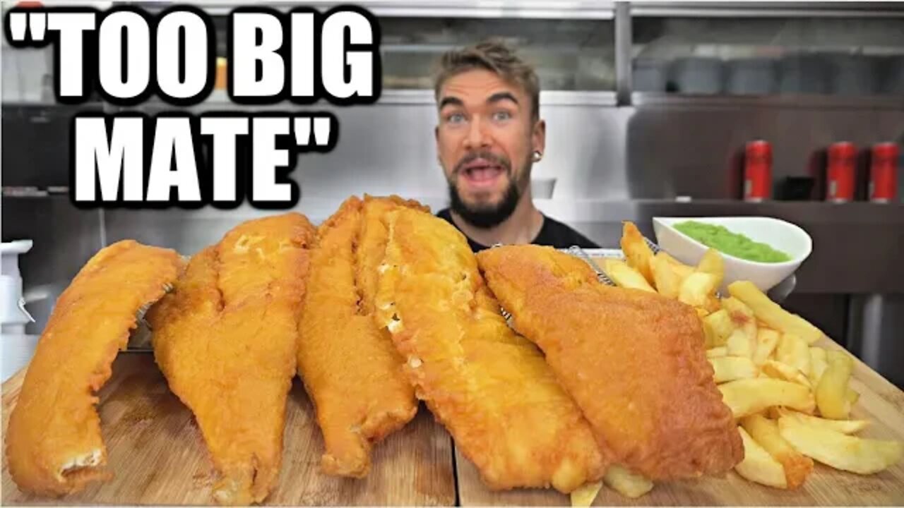 UNDEFEATED GIANT FISH & CHIPS CHALLENGE (Ireland's Biggest) | United Kingdom Fish and Chips