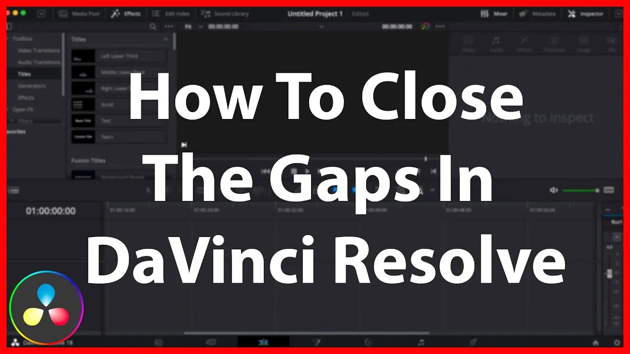 How To Close The Gaps On DaVinci Resolve Timeline