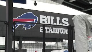 Bills fans react to fans in the stands