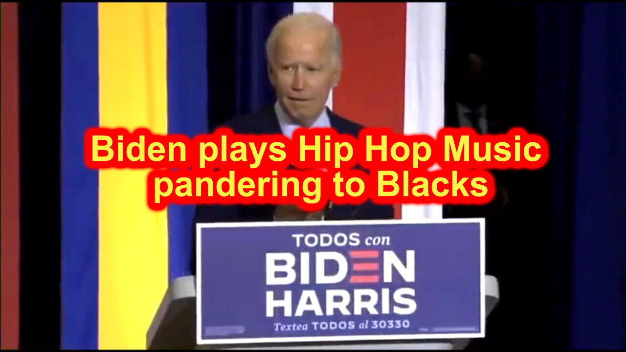 Biden plays Hip Hop Music pandering to Blacks