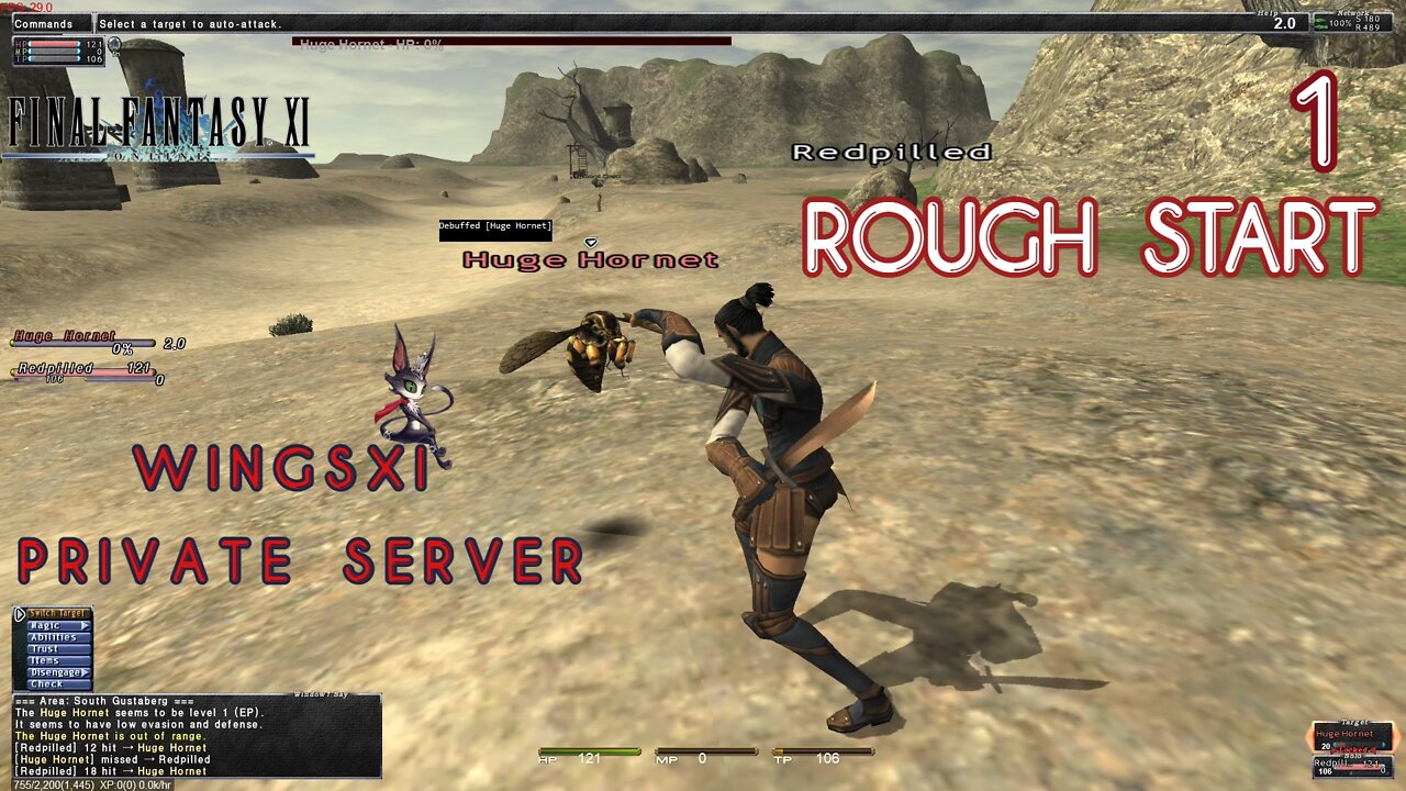 Let's Play Final Fantasy XI - WingsXI - Private Server - (Part 1) Commentary PC