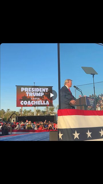 President Trump at Coachella yesterday took a poll as to whether he should wear his hat or not.
