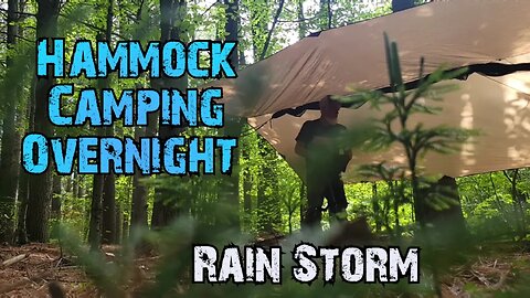 Camping Rain / Hammock Camping Overnight / Louisiana Crunch Cake for Dessert