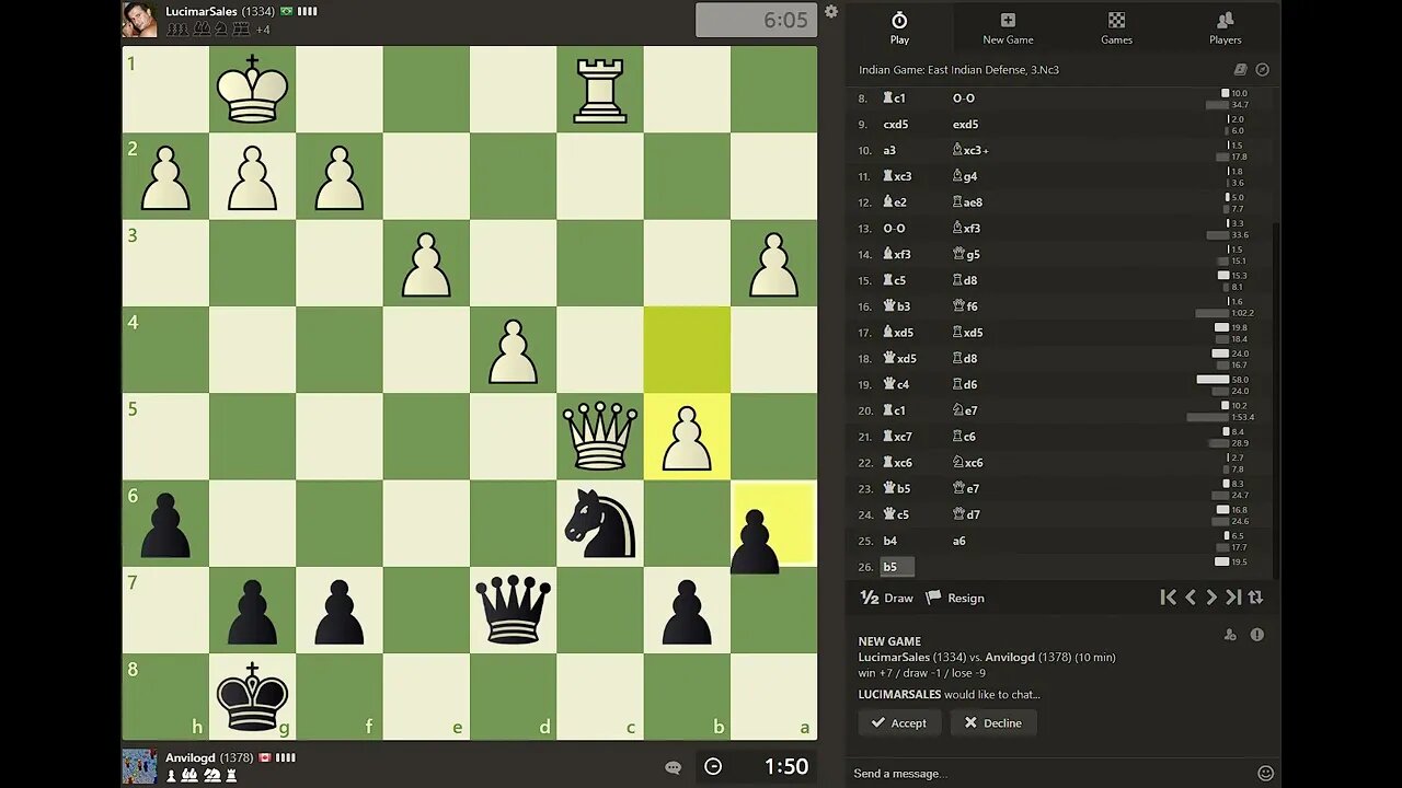 Daily Chess play - 1370 - Opponent sacrificed his King for a promotion in Game 3 =)