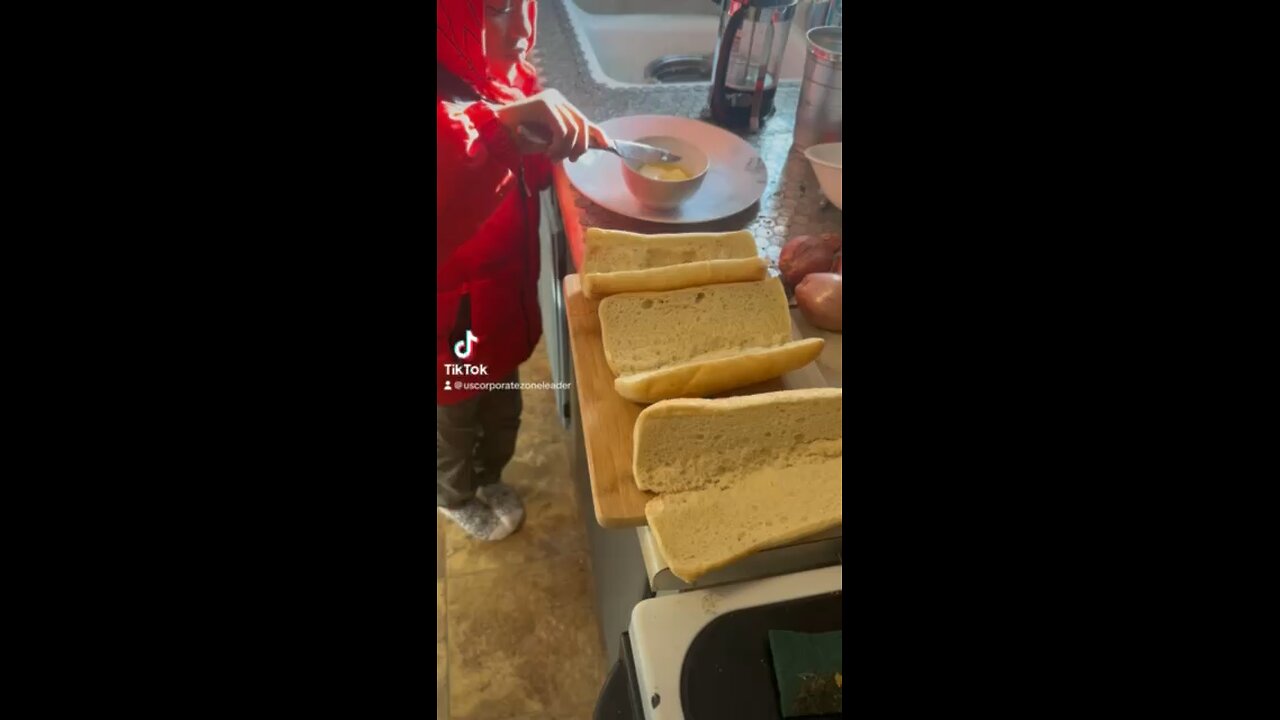 Making Garlic Bread