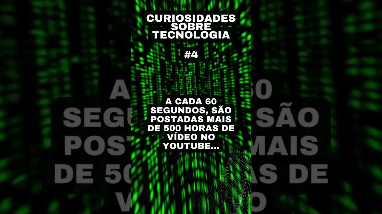 Curiosidades sobre tecnologia #4: horas de vídeo no youtube