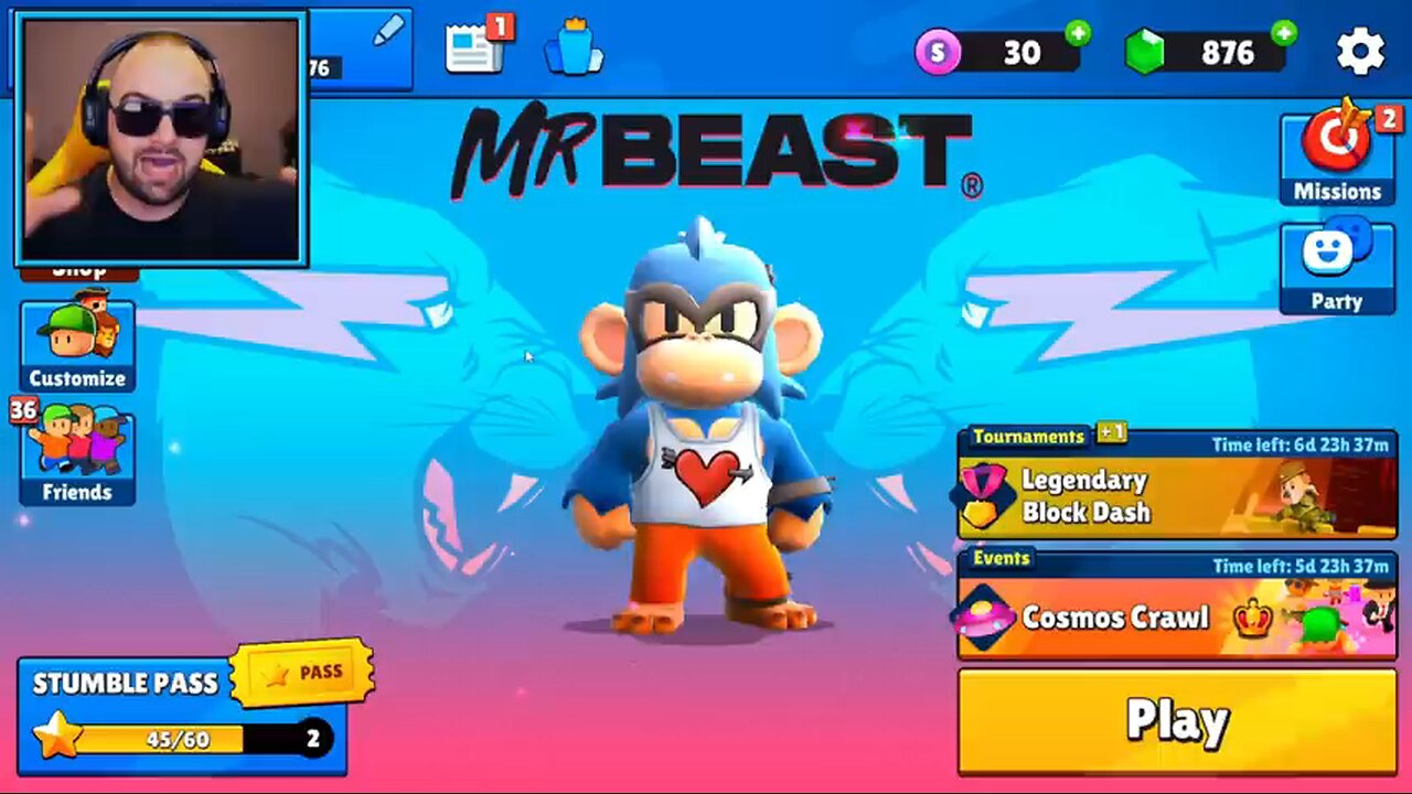 Mr Beast VRTIM MR BEAST SPINOVE U STUMBLE GUYSU! _osvojio sam skin_