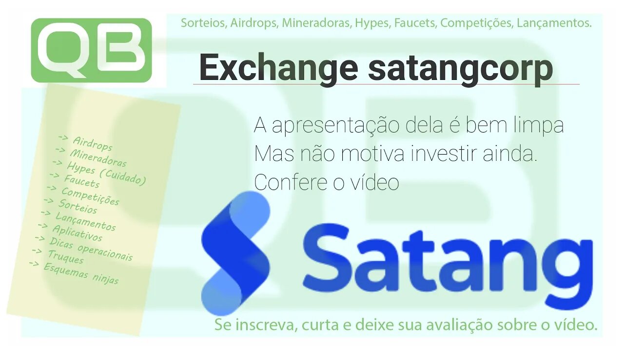 Exchange Satang - Minha analise