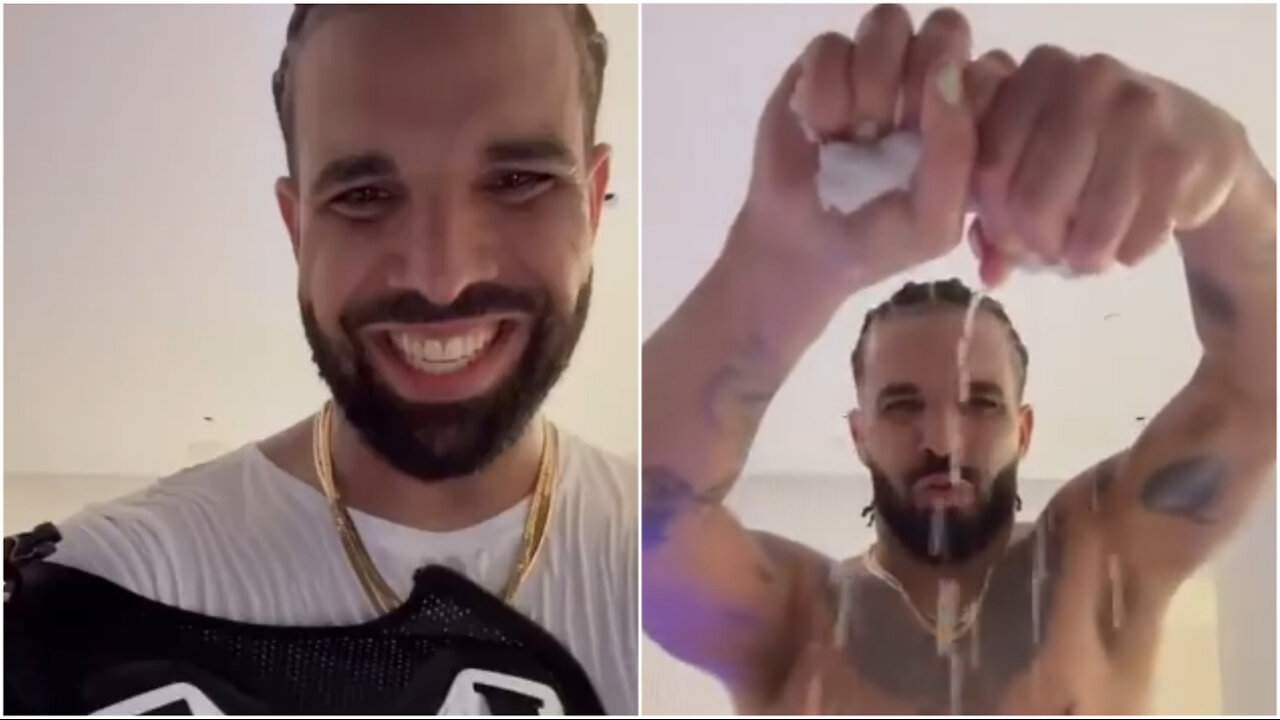 Drake shows how sweaty he gets after a show