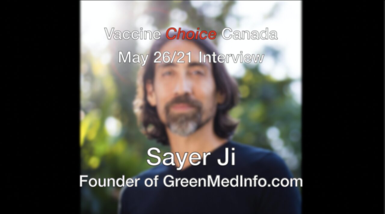 Sayer Ji, founder of GreenMedInfo May 26/21 Interview