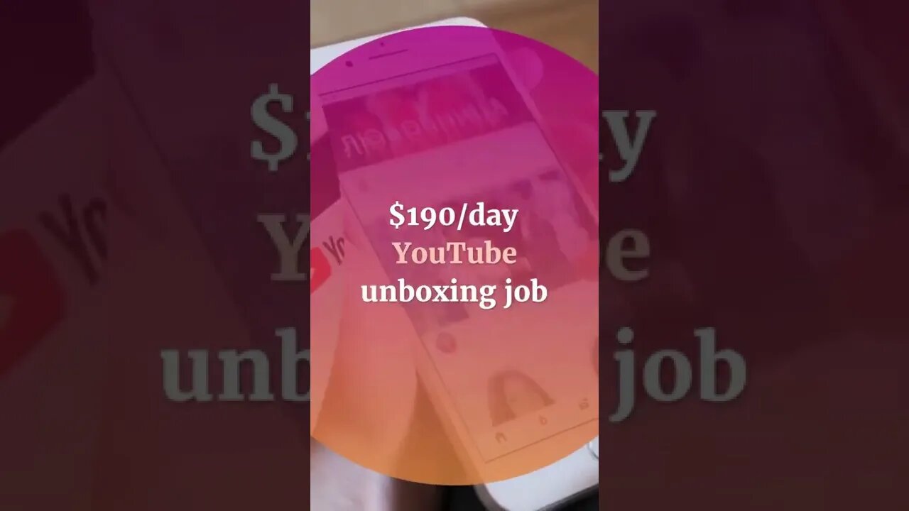 $190/day YouTube Unboxing job | How to earn money online | Make money Online | #shorts