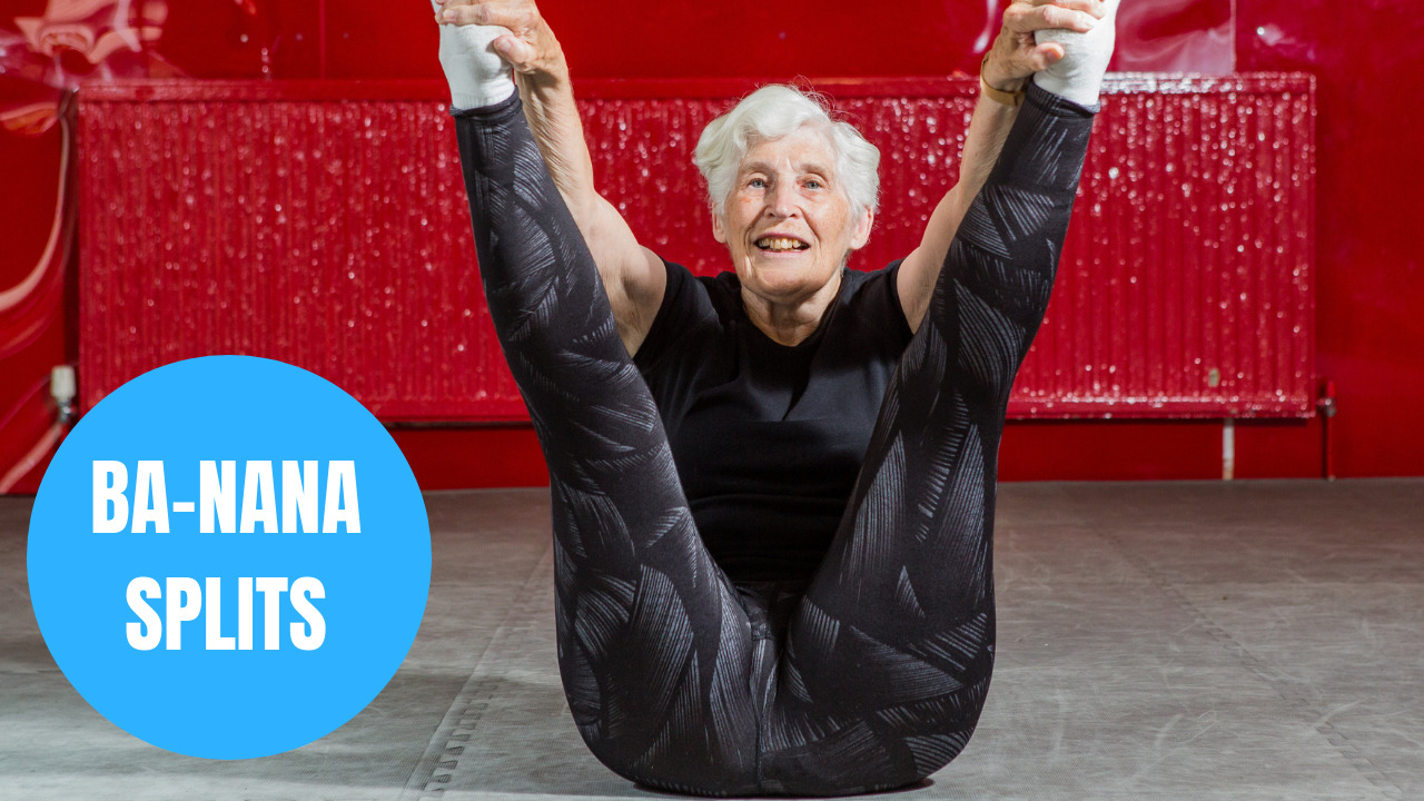 A former Olympic gymnast proves age is no barrier and can still do the splits at the age of 84