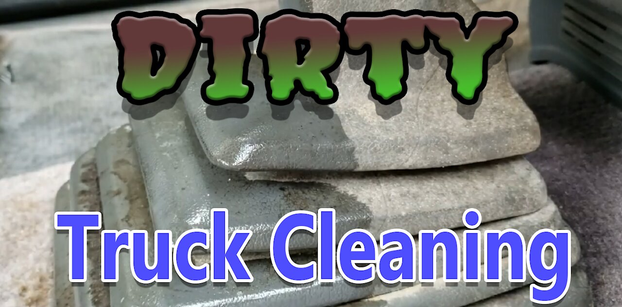 Cleaning inside of an old truck. (Satisfaction Cleaning)