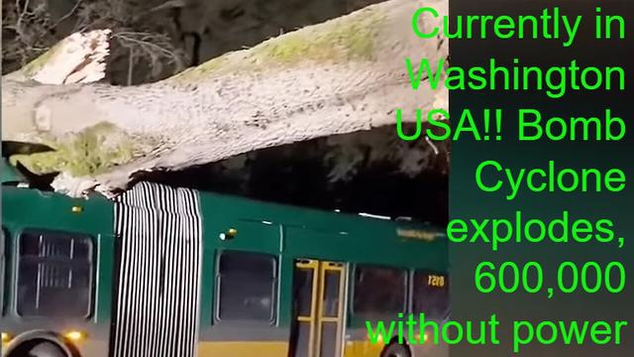 Currently in Washington USA!! Bomb Cyclone explodes, 600,000 without power HAARP