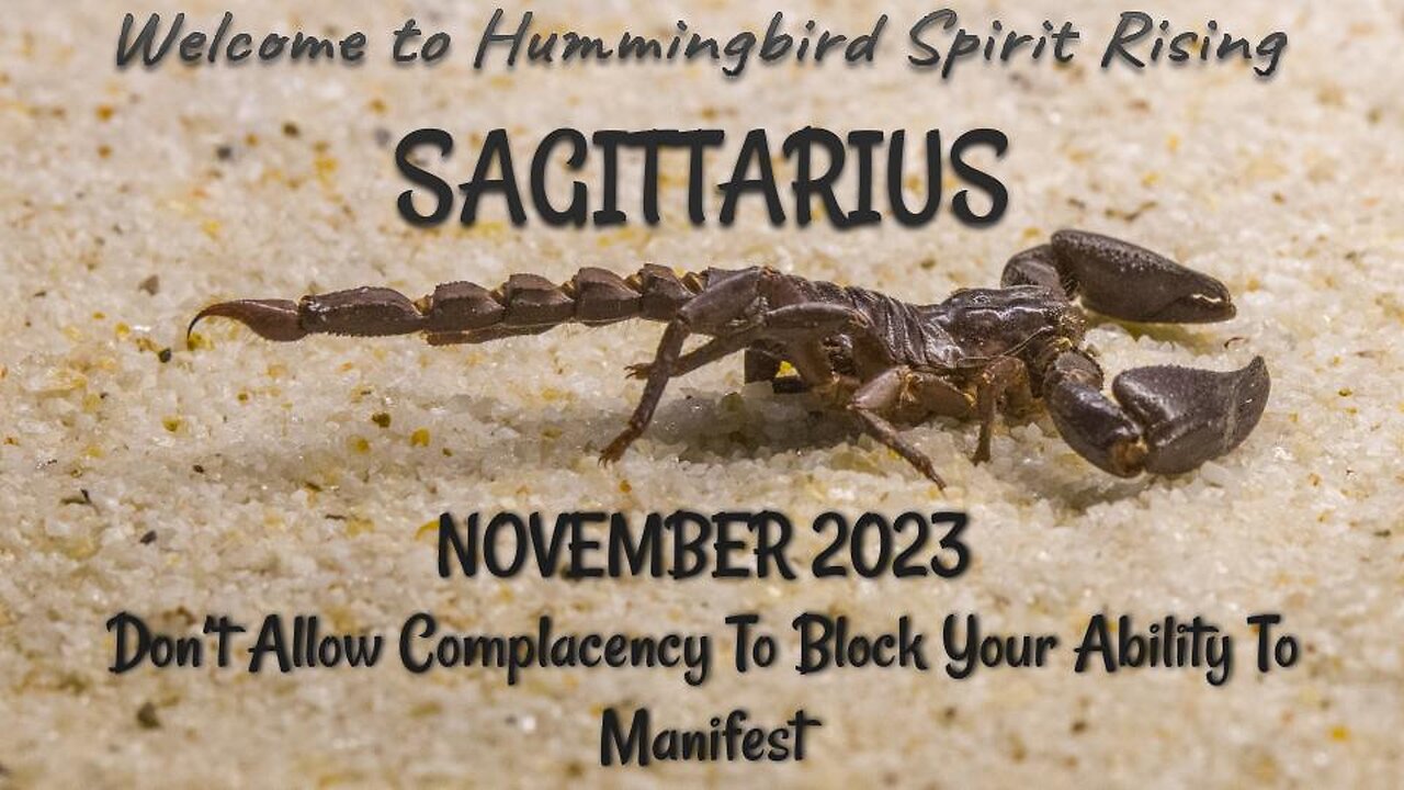 SAGITTARIUS November 2023 - Don't Allow Complacency To Block Your Ability To Manifest