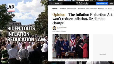 Biden Touts Inflation Reduction Law That Does NOT Reduce inflation