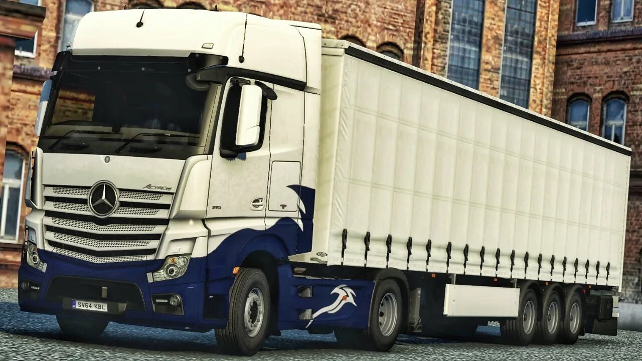 Delivering tyres in UK with Mercedes-Benz Actros MP4 | Euro Truck Simulator 2 gameplay