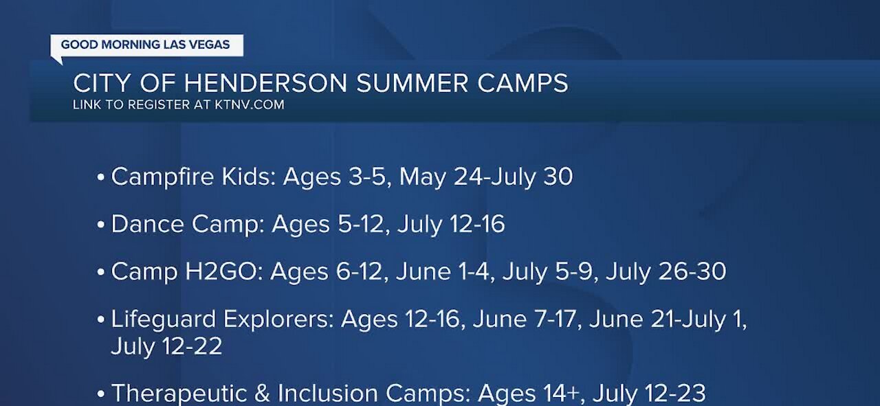 Henderson summer camps registration begins Tuesday