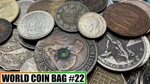 World Coin Grab Bag: Triple SILVER & TOUGHER Countries Searched (Neat History) - Bag #22