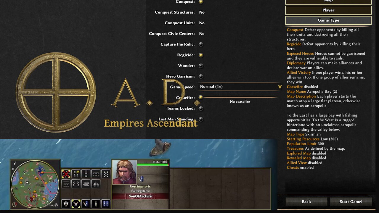 0 A.D. Empires Ascendant regicide online match