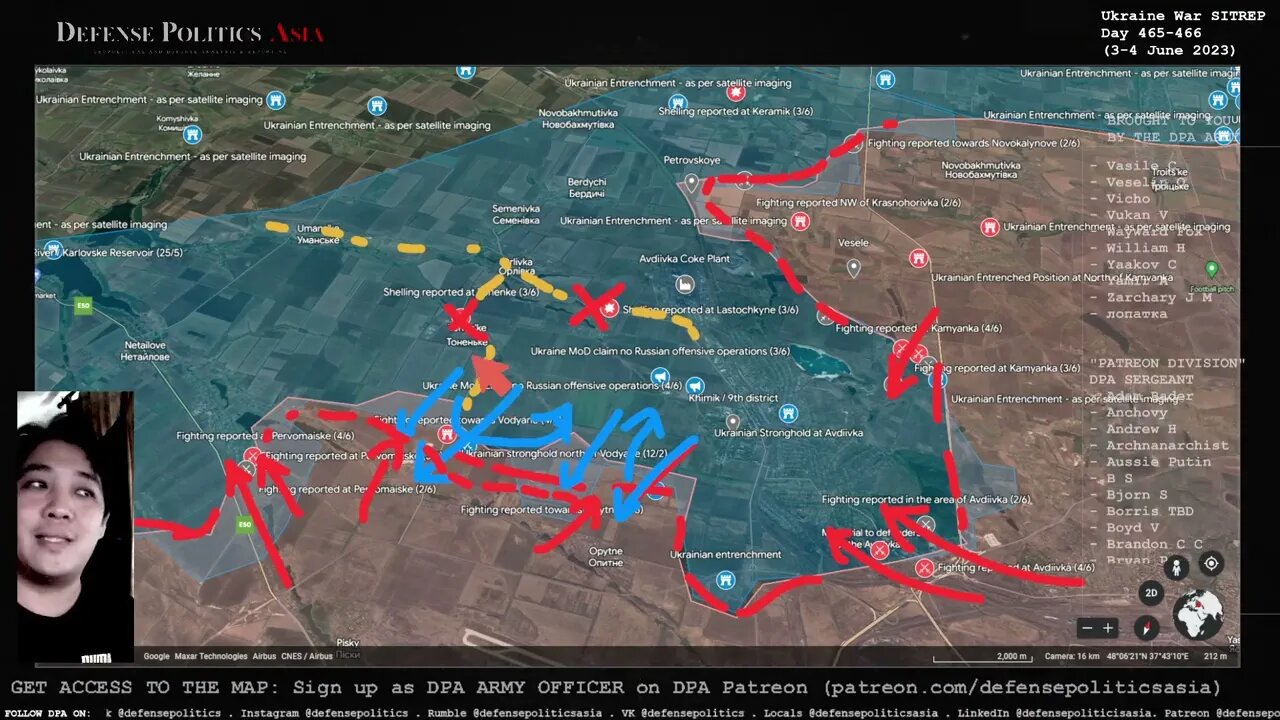 [ Avdiivka Front ] UKR ATTACKS VODYANE & OPYTNE; despite ongoing Russian offensive operations
