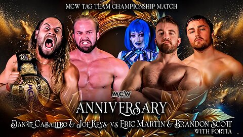 Dante Caballero & Joe Keys defend the MCW Tag Team Titles against Brandon Scott & Eric Martin