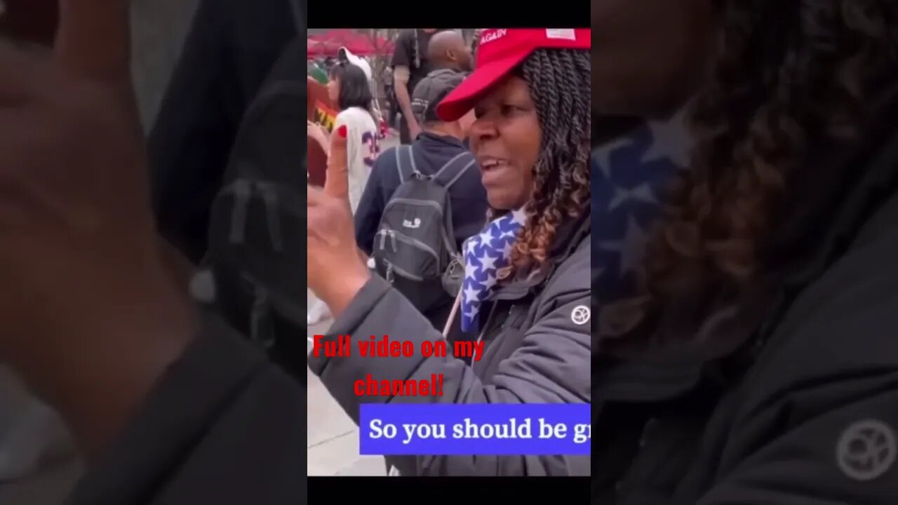 Black Woman Shuts Down ANTI-Trump Protesters Outside Of The Manhattan Courthouse #trump #fjb