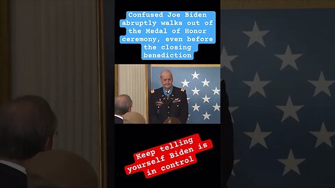 Confused Joe Biden walks out