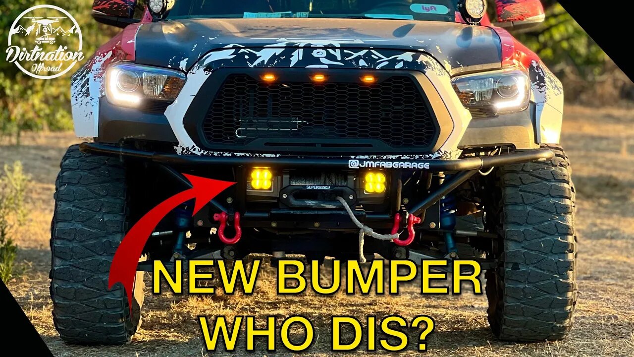 2017 Toyota Tacoma Front End Makeover! New Fabricated Bumper + Novsight Fog Lights Install.