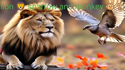 lion sparrow and monkey