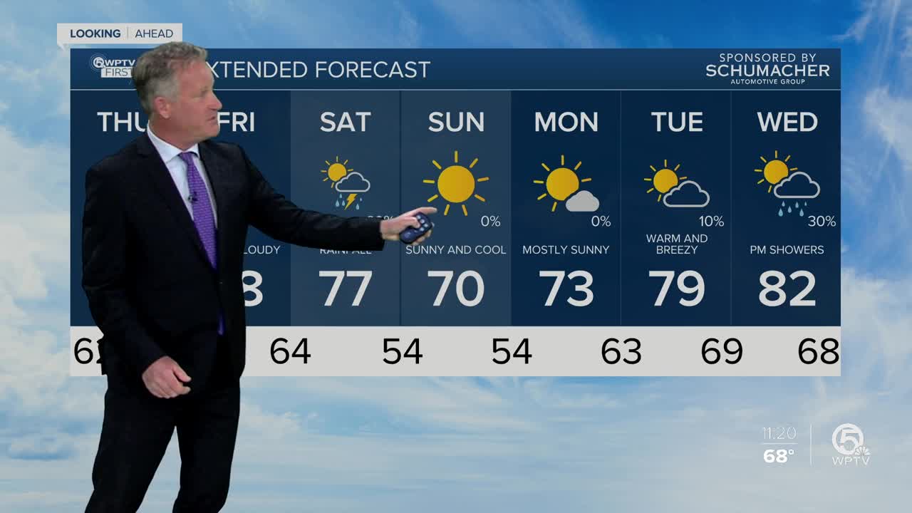 Latest Weather Forecast 11 p.m. Wednesday