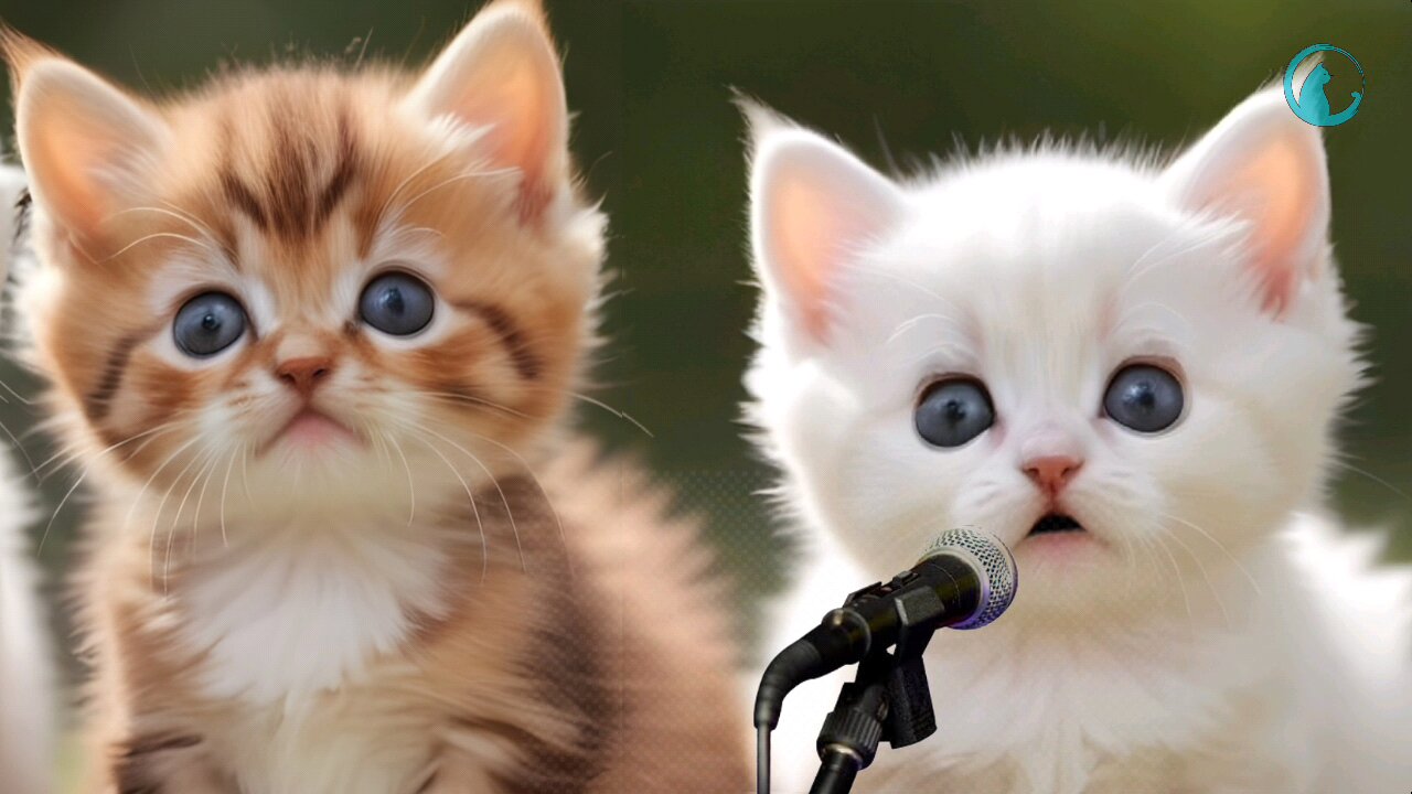 kitten singing lovely song || cat singing || cute cats