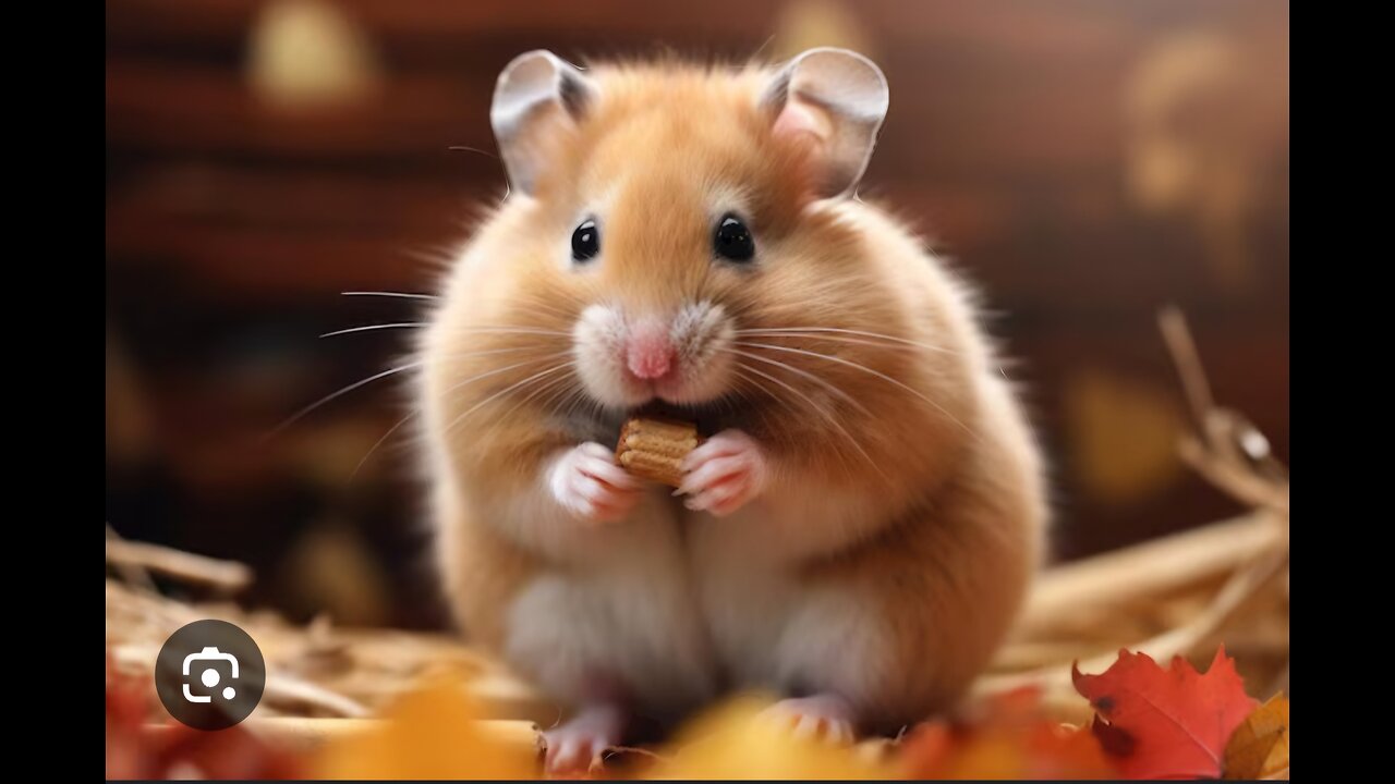 "Hamster Snack Time: Soothing Sounds of Crunchy Delight!"