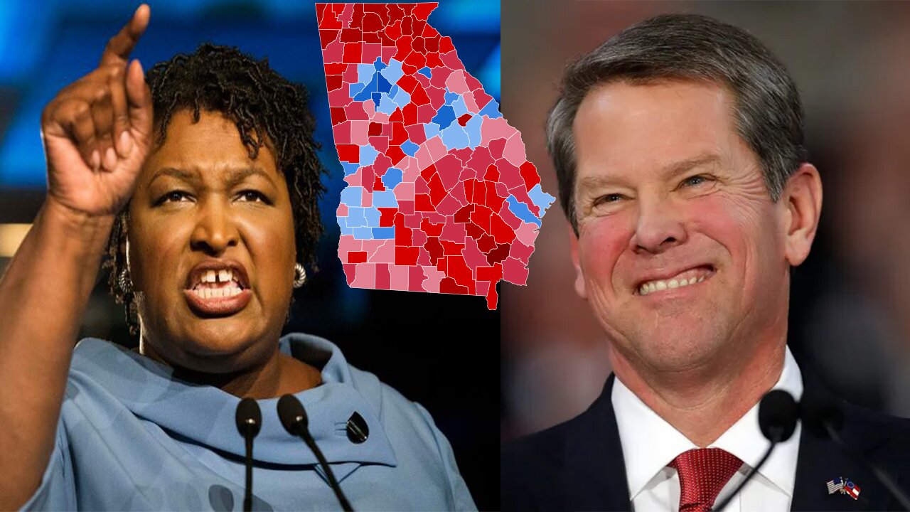 Georgia Gov Brian Kemp ROASTS Stacey Abrams SCREAMING VOTER SUPPRESSION again despite RECORD TURNOUT