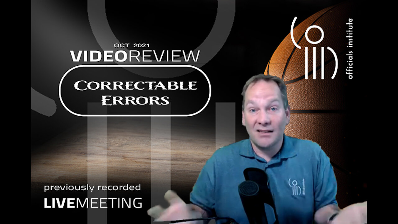 Correctable Errors. That is the topic of this months live OI meeting. (previously recorded)