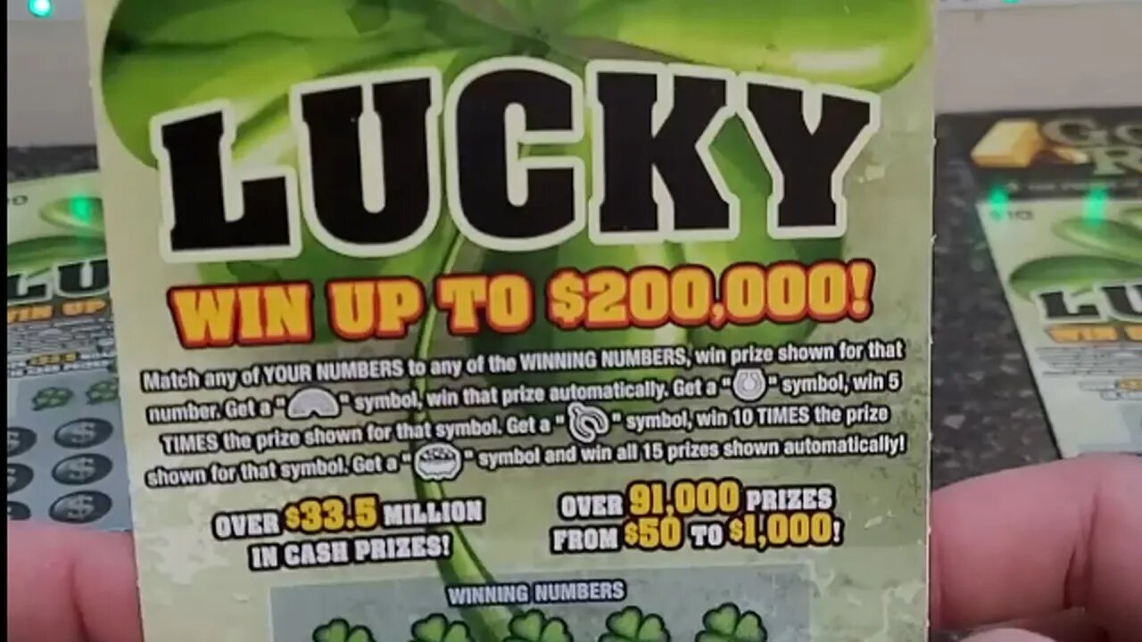 Winning Kentucky Lucky Lottery Ticket Scratch Offs