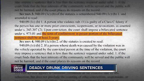 Legislation establishes mandatory deadly drunk driving sentences