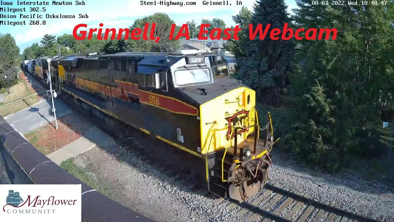 Grinnell Mayflower Community Live Railcam (East) - Grinnell, IA #SteelHighway