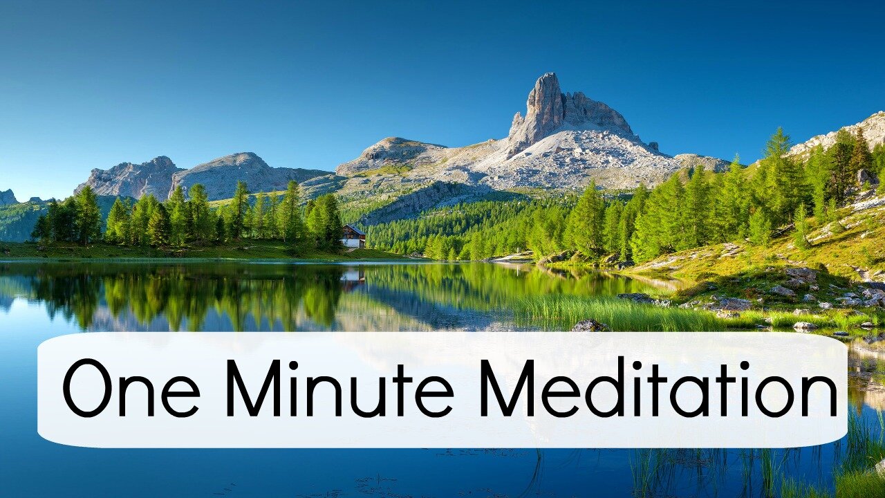 Short Meditation | 1 min meditation / Meditation Music in the meadows, relaxing music, mind clearing